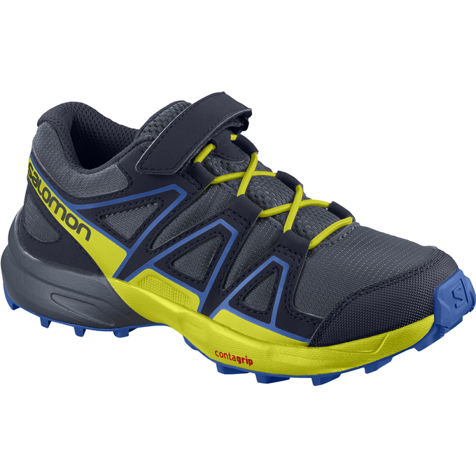 Chaussures De Trail Running Salomon Enfant Bleu Marine / Jaune - Salomon SPEEDCROSS BUNGEE K - Franc